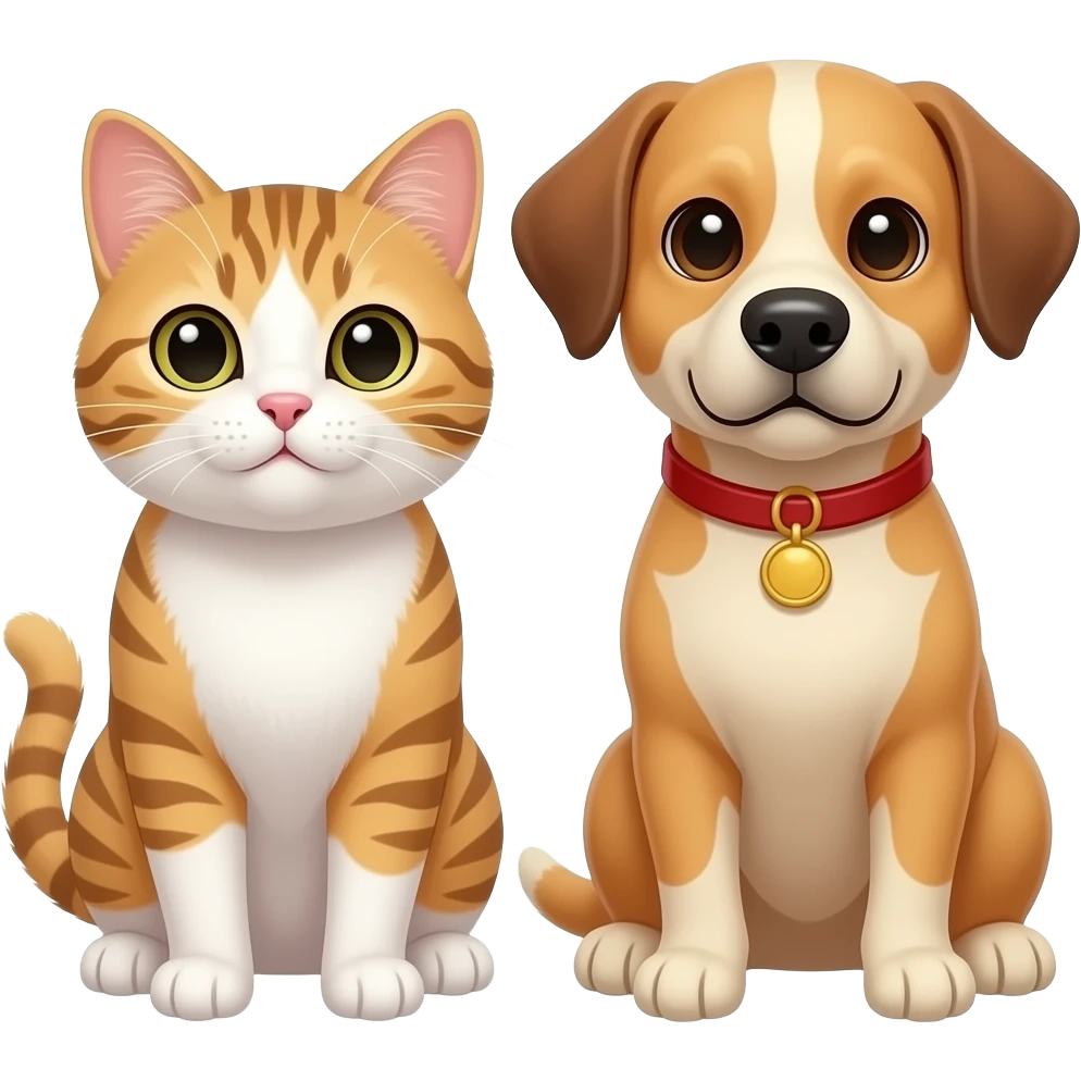 cat and dog emoji