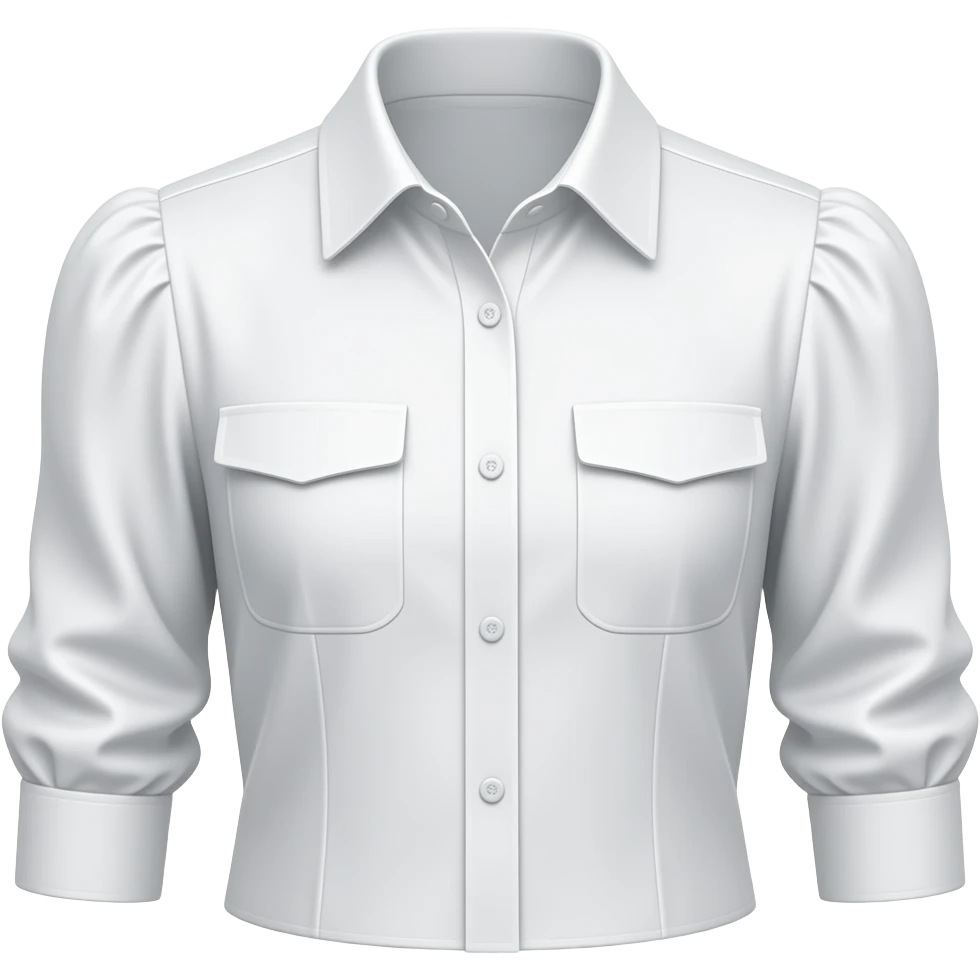 Beautiful ladies' puffed-sleeve blouse emoji