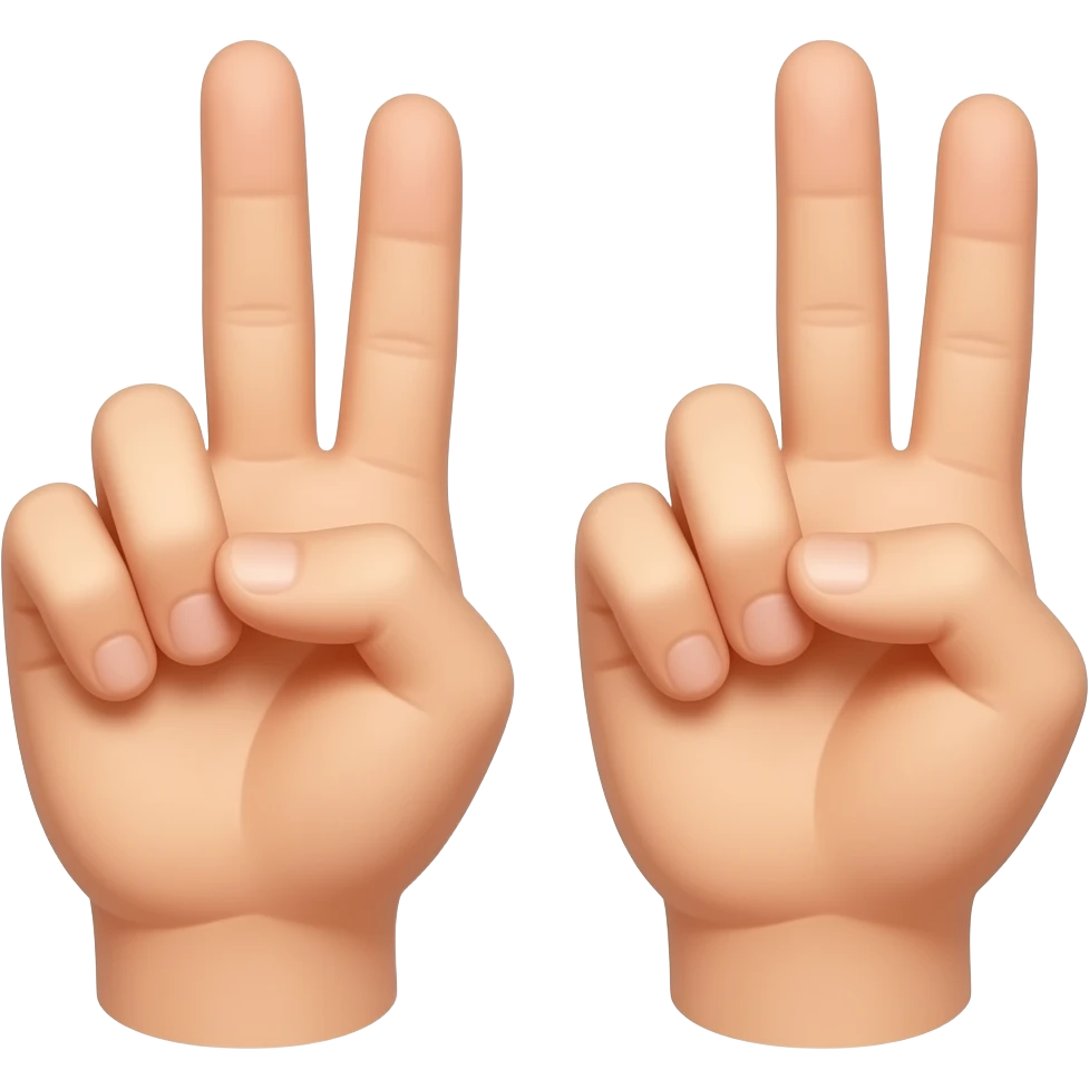 both hands showing three fingers emoji