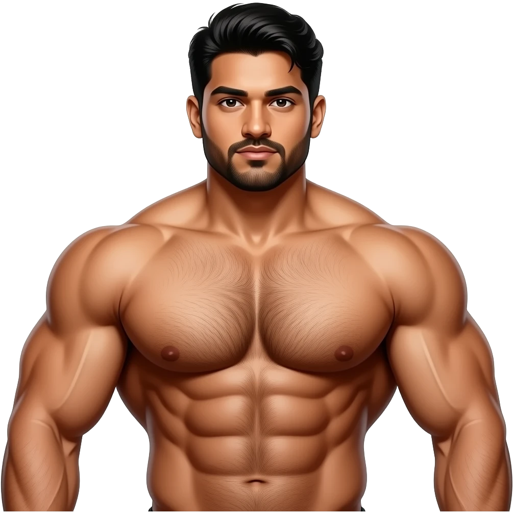 Huge indian muscular hairy bodybuilder naked emoji