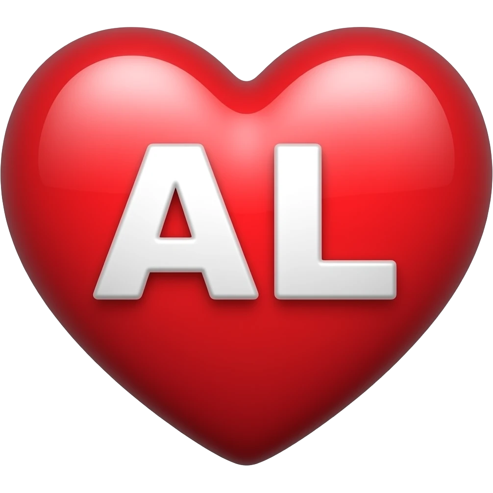 heart that has an a + l emoji