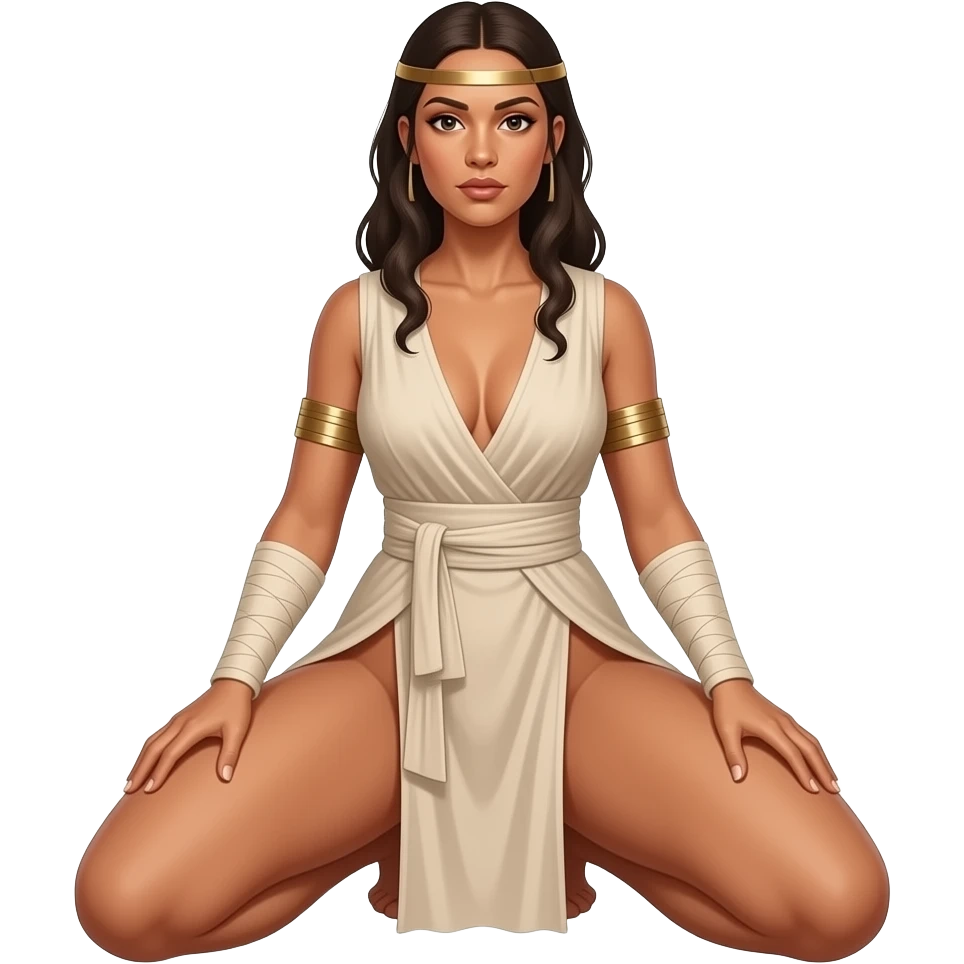 Naked Full body picture of Padme Skywalker naked, her leggs are very wide open emoji