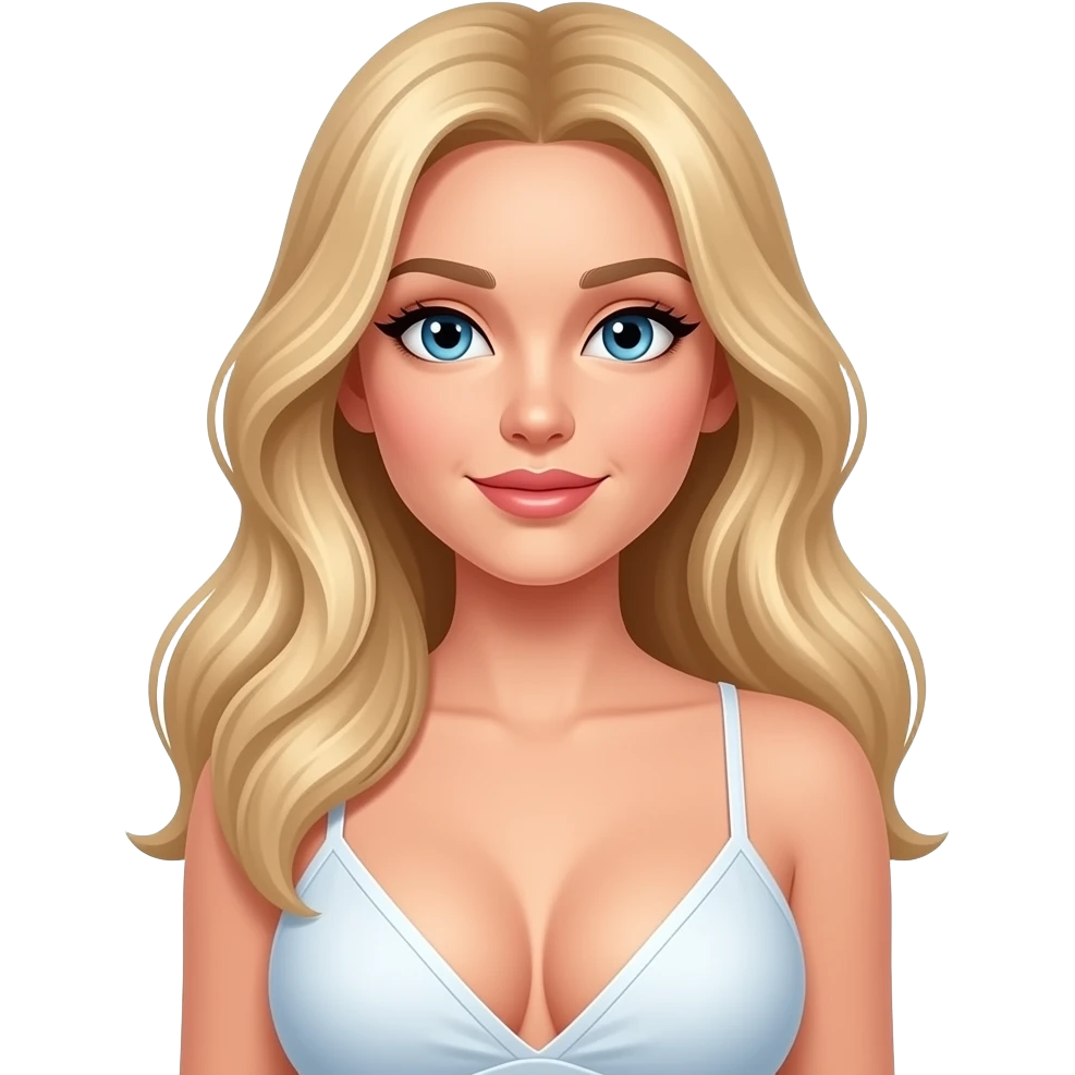 uzun saçlı büyük göğüslü sarışın kadın emojisi emoji