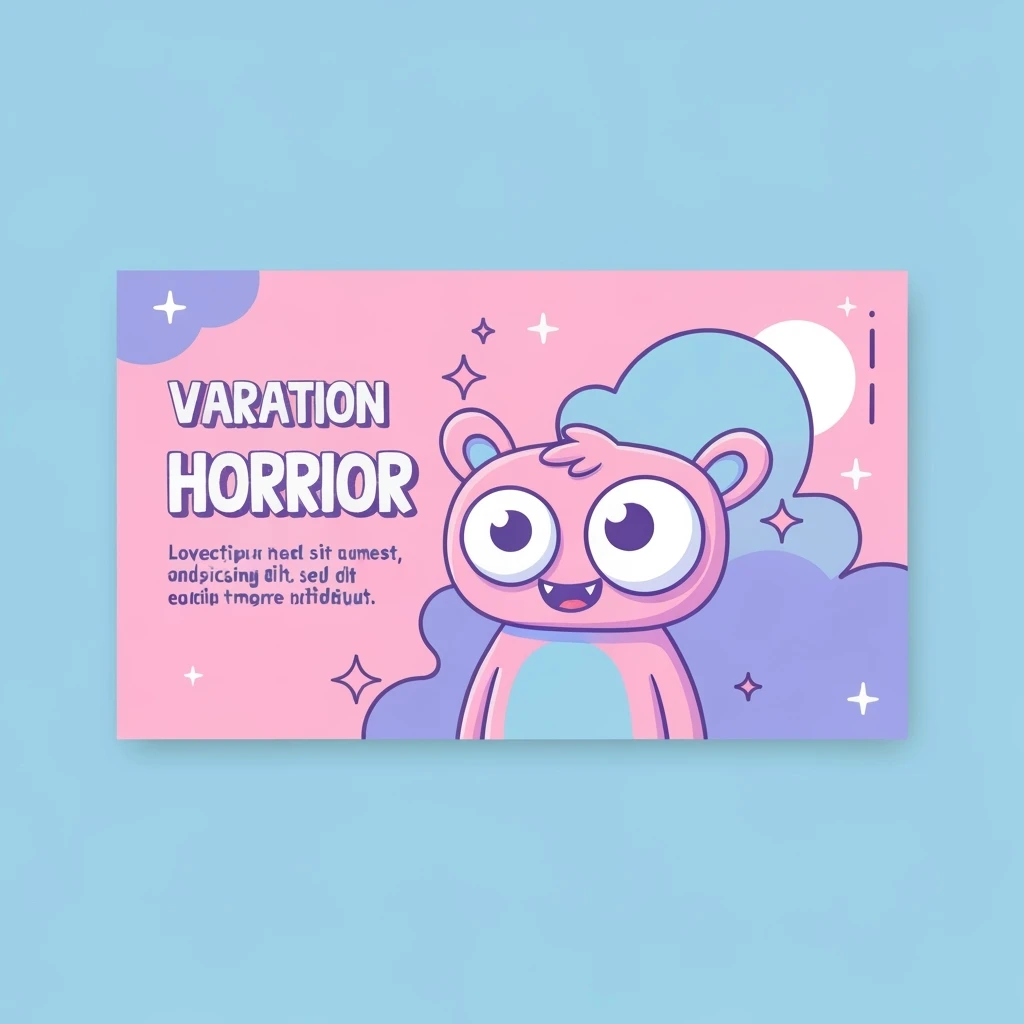 pastel horror banner, cute, expressive, minimal, variation 2 emoji