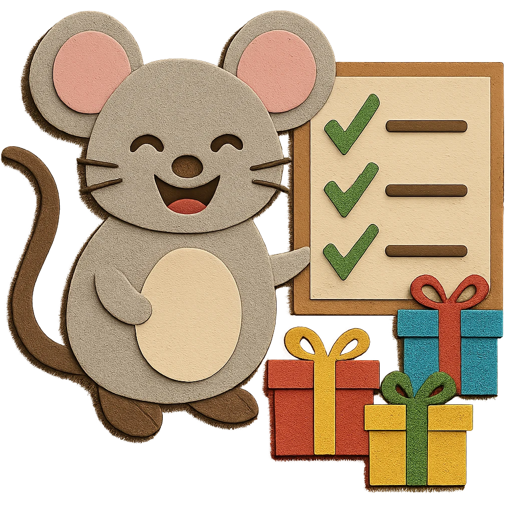 Change the mouse face and eyes to a laughing expression, while keeping all other design elements unchanged emoji