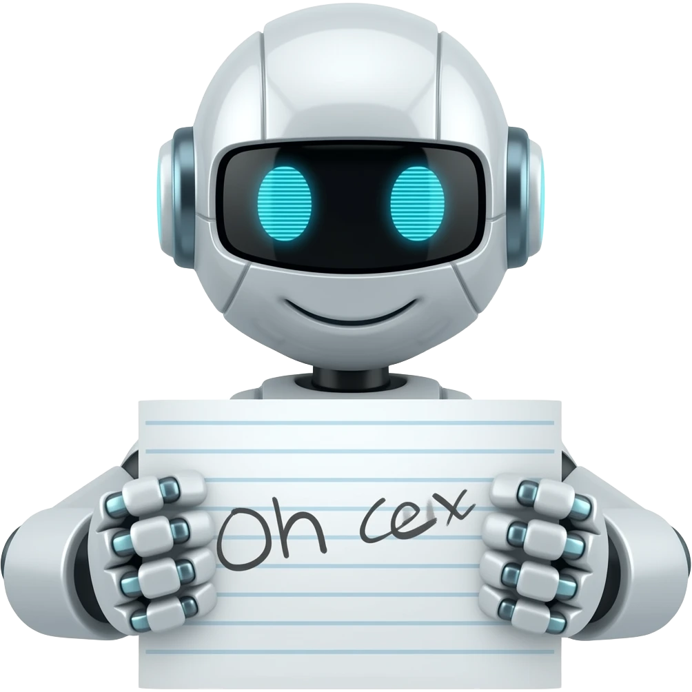 📝 → 🤖 → 😊 emoji