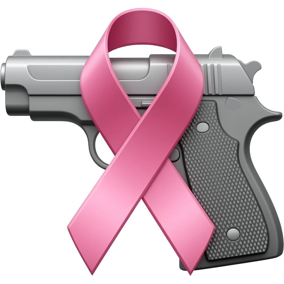 Silah üstünde pempe kurdele emoji