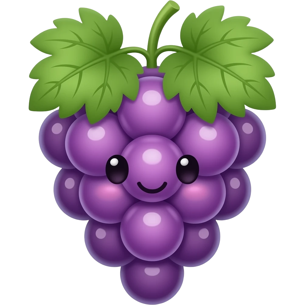 Kawaii  grapes emoji