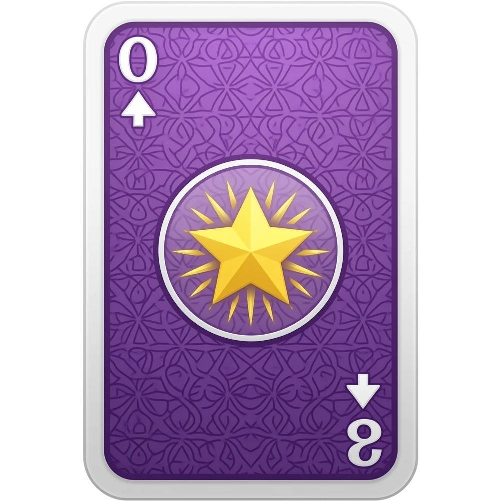 purple Tarot card low poly emoji