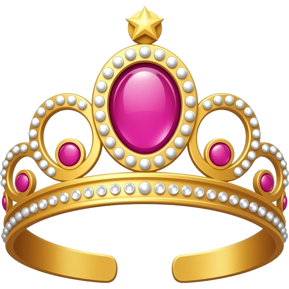Gold and pink tiara emoji