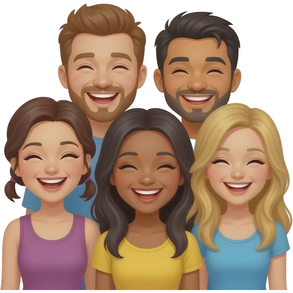 Friends having fun together emoji