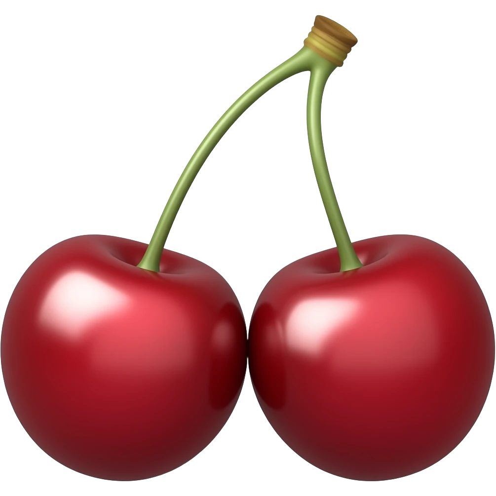 Cherry red cat ears emoji