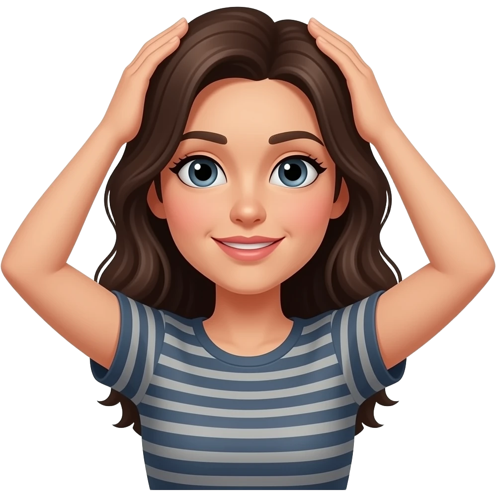 a woman giving head emoji