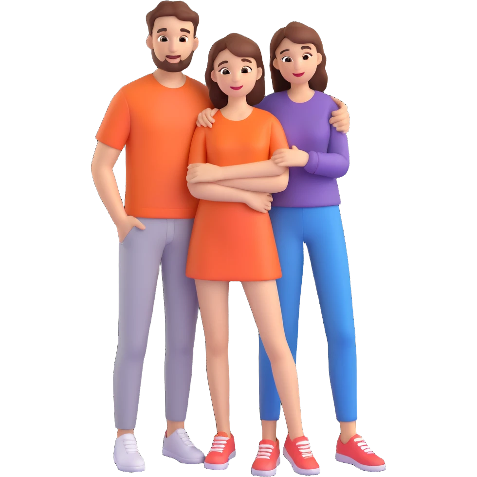 couple posing, close up pose, living room background emoji