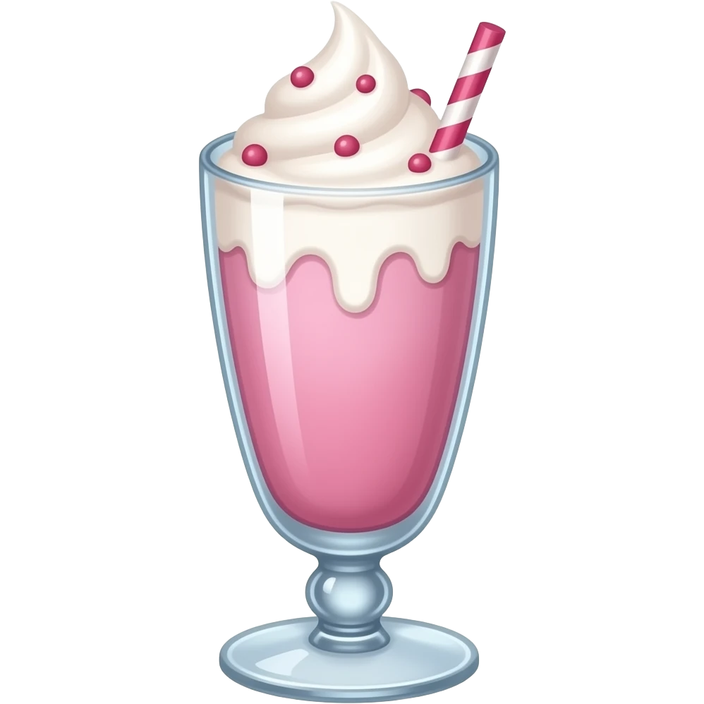 pink milkshake fancy glass emoji