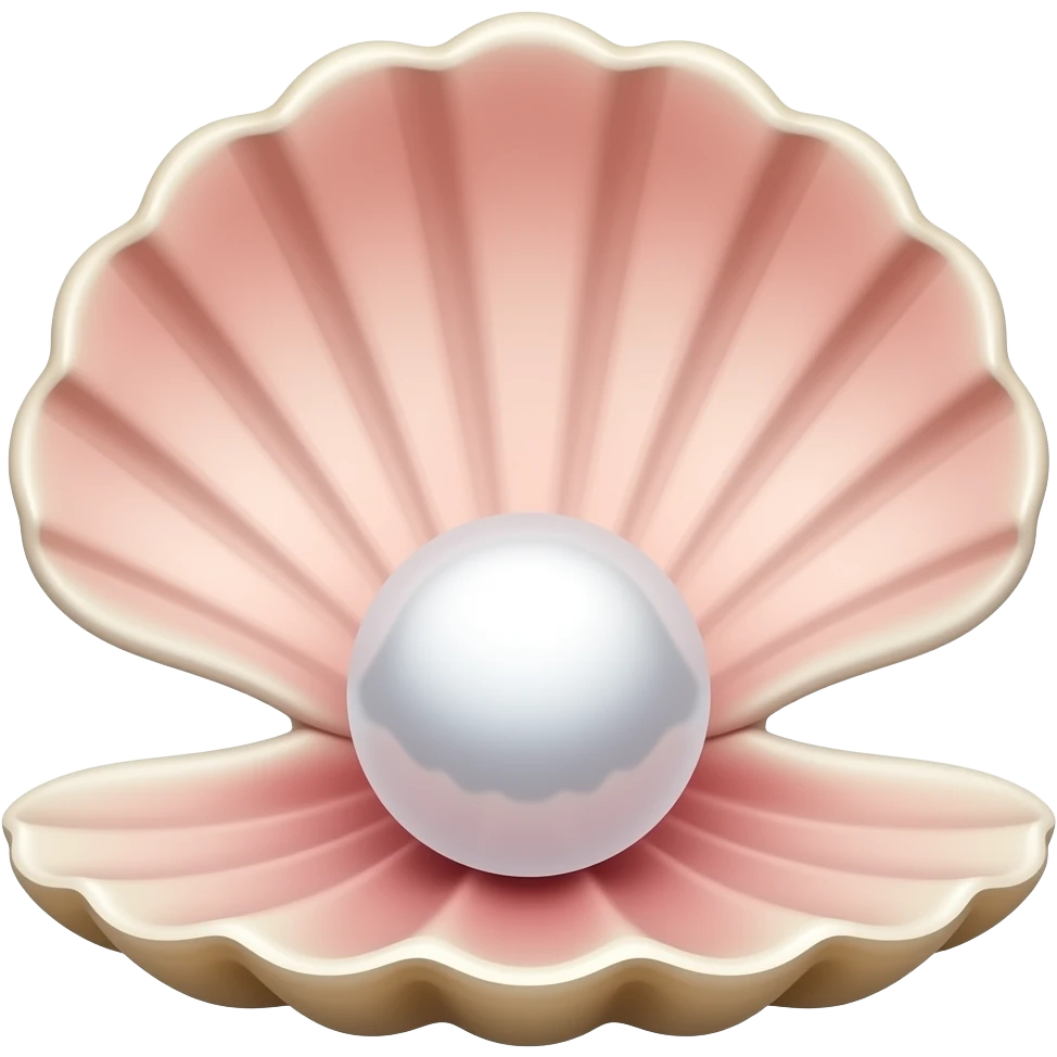 Seashell pearl into emoji emoji