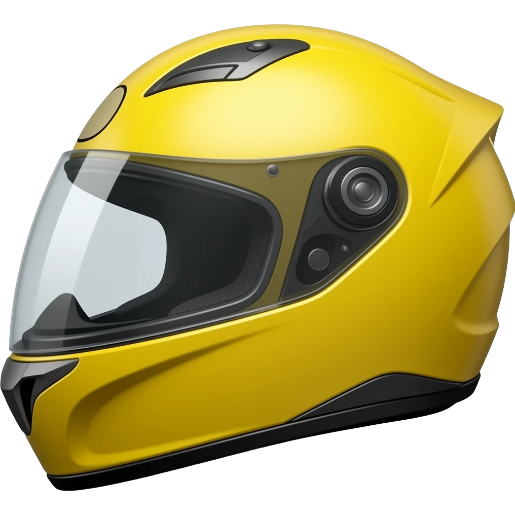 Casco de moto amarillo emoji