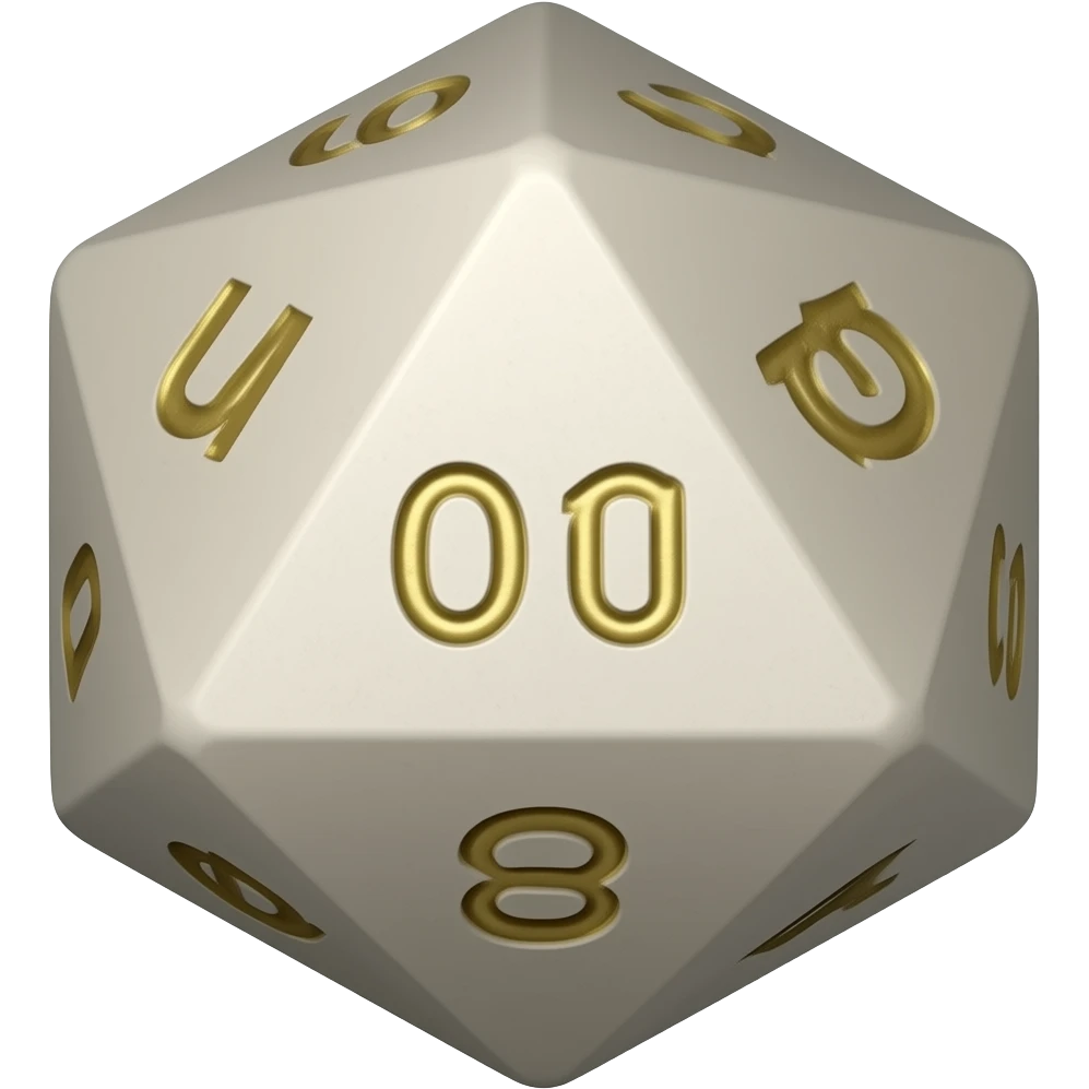 dice with a lot of sides emoji