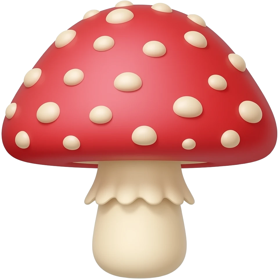 un hongo rojo puntitos emoji