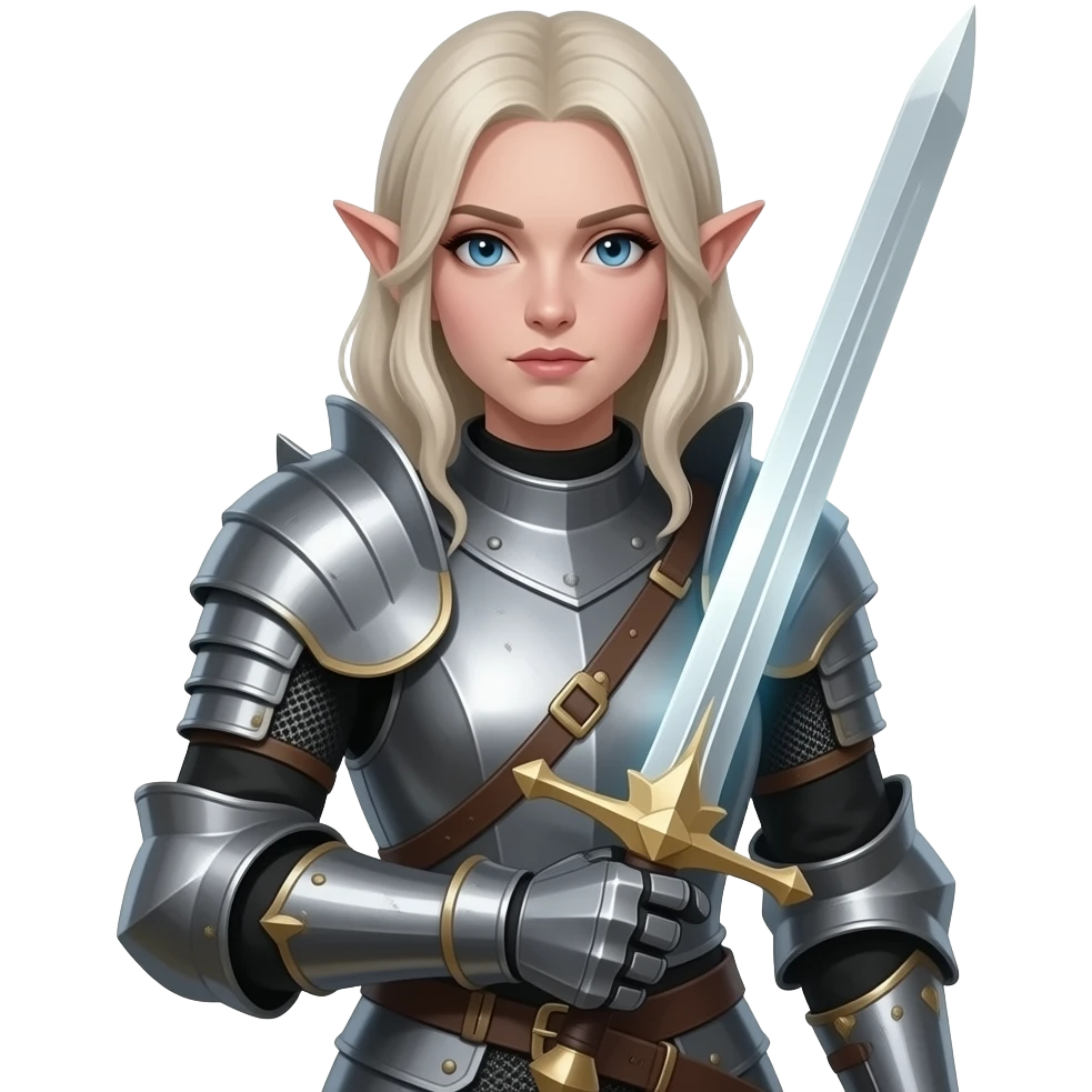 Drow paladin dnd look female emoji