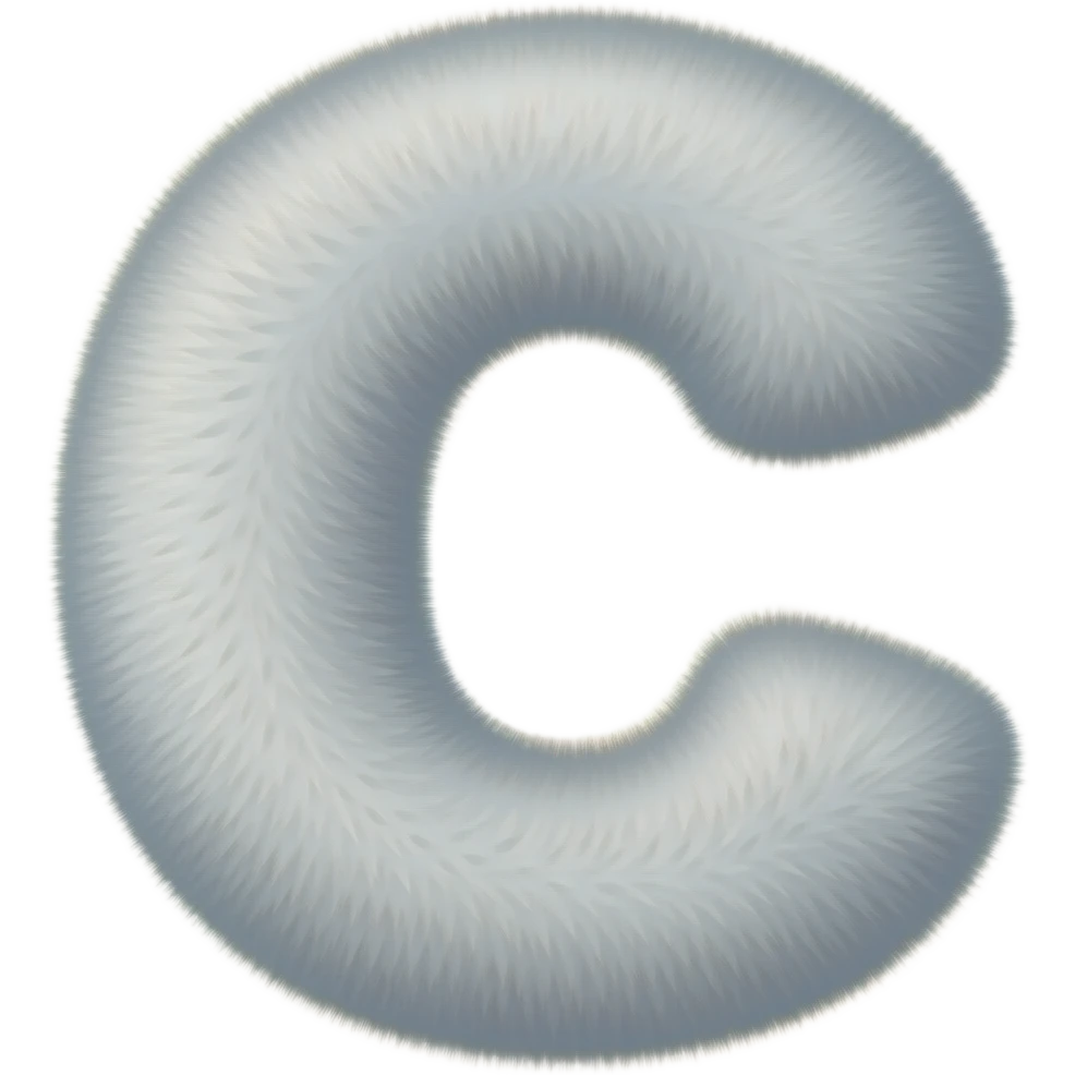 Fluffy c letter emoji