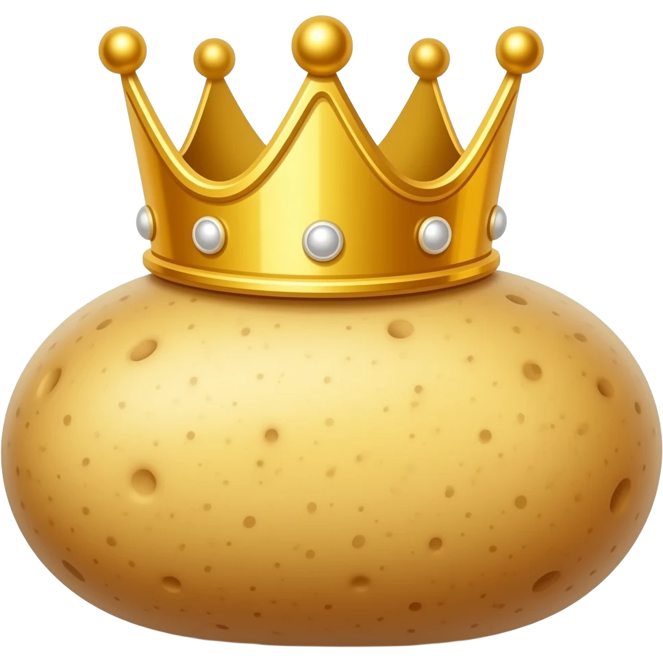 Potato wearing crown emoji