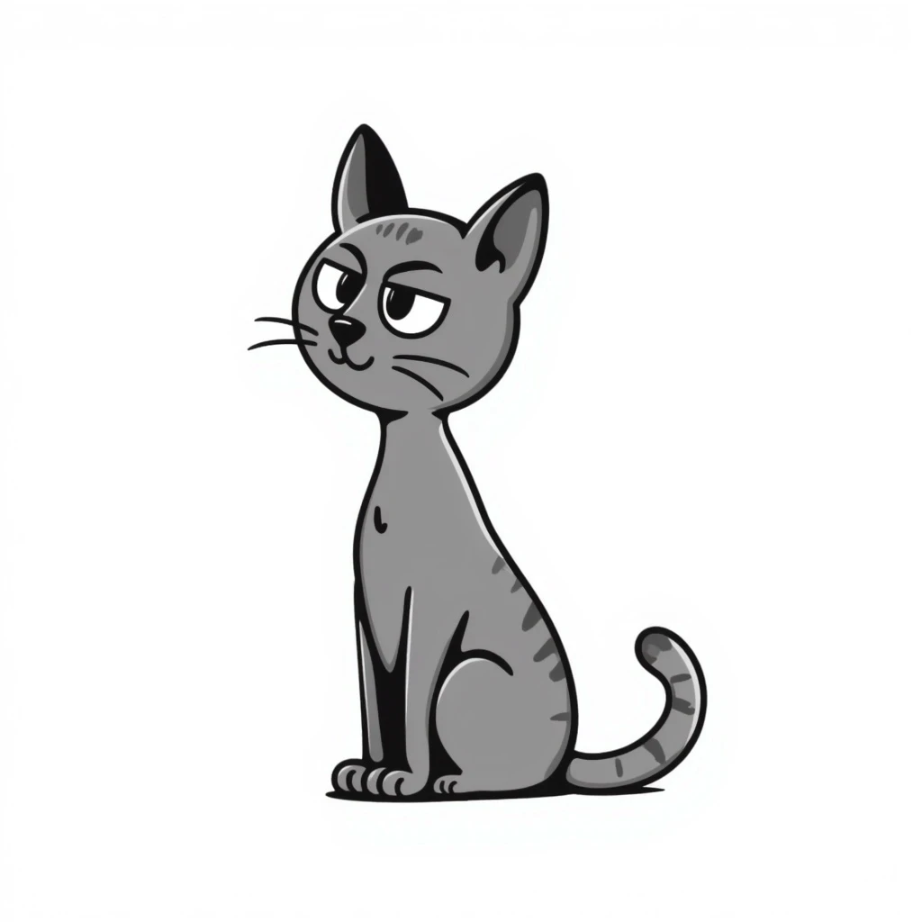 gray hairless cat with black nose looking with disgust emoji