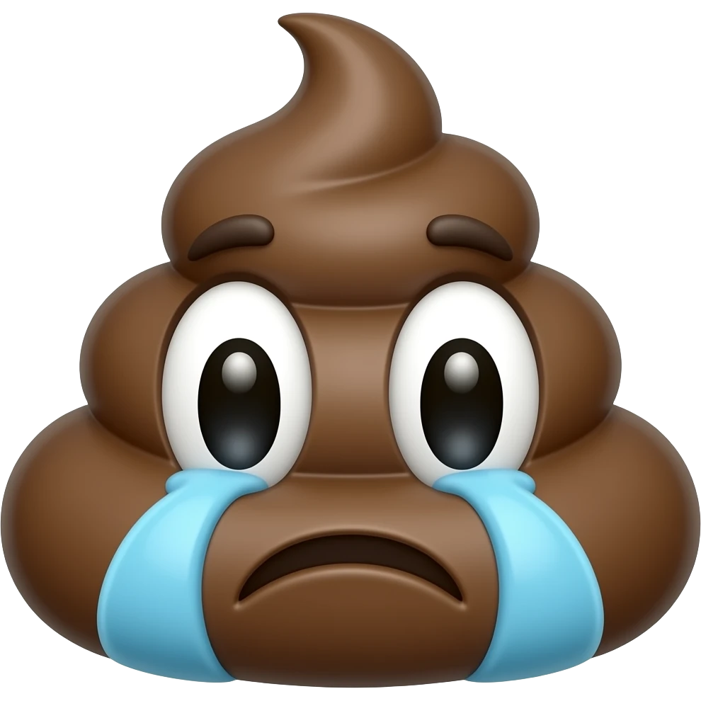 Caca qui pleur emoji