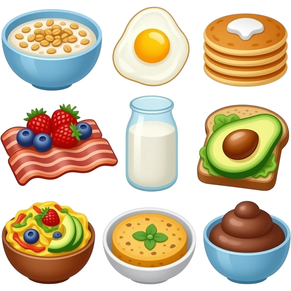 How many breakfast foods emoji