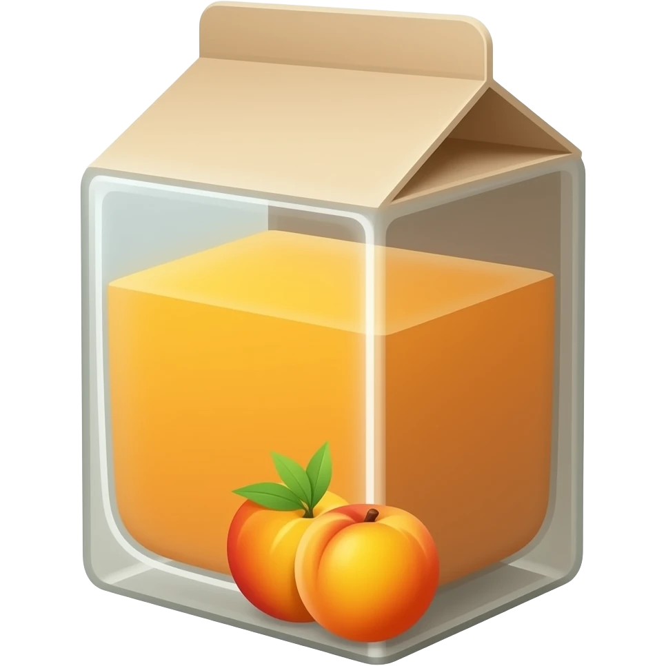 un juguito de durasno en una cajita de carton como este🧃 emoji