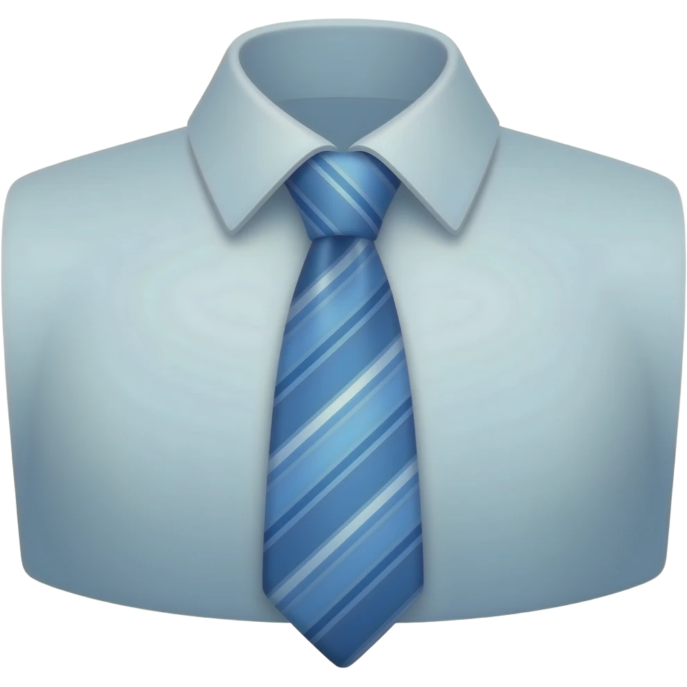 a short blue worker tie emoji