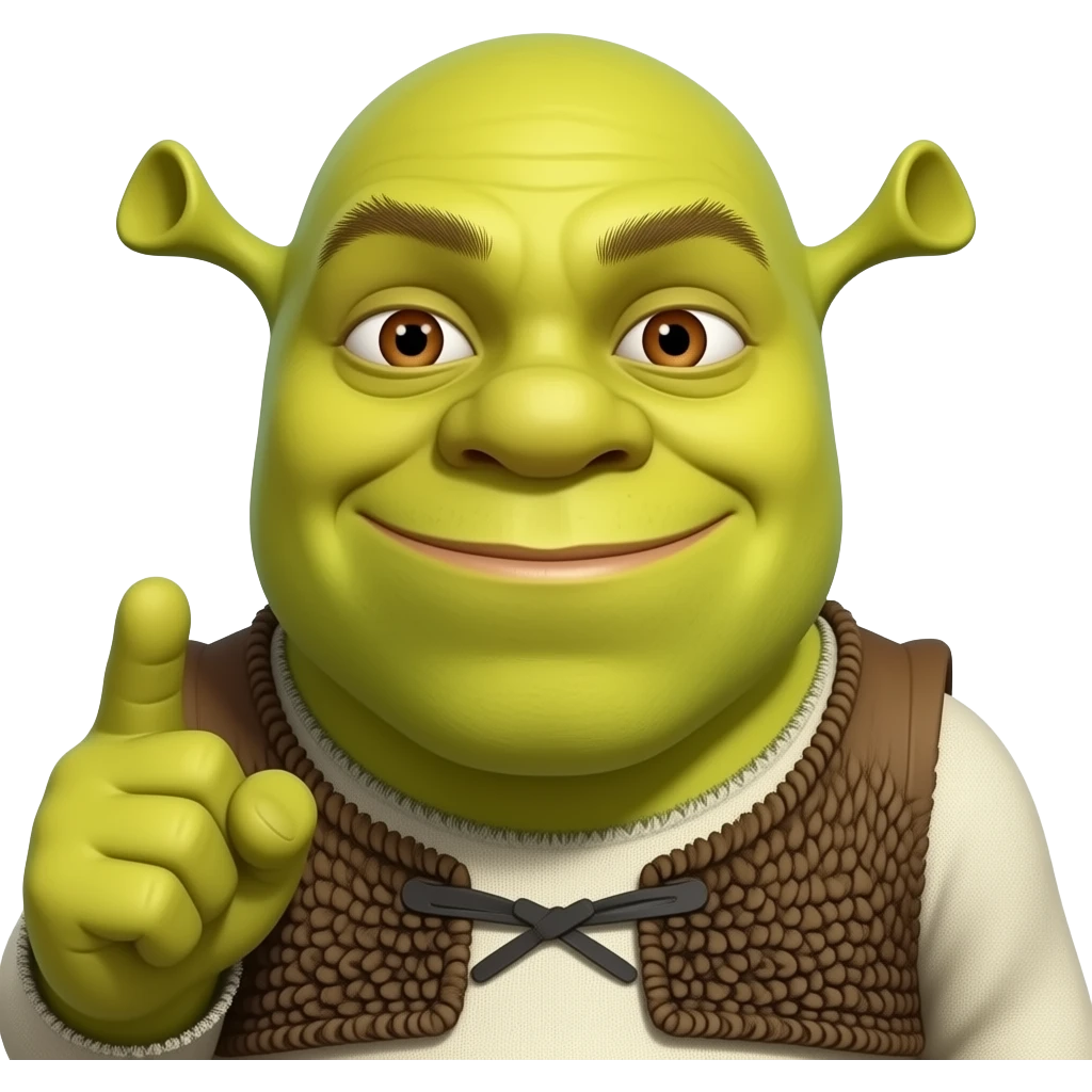 shrek giving someone the side eye emoji