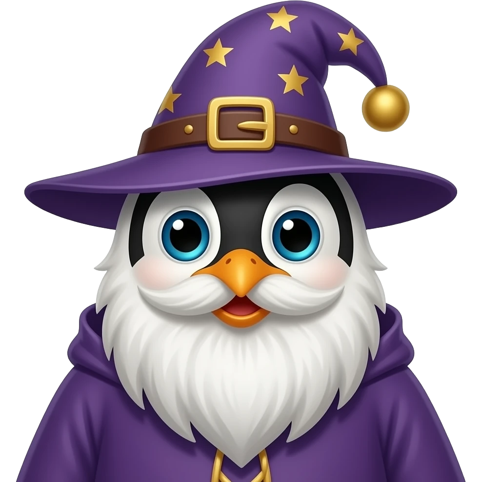 Penguin Wizard emoji
