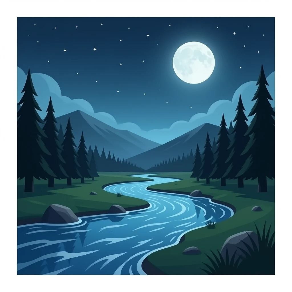 hacme un paisaje sin,sin rio el paisaje es miedo emoji