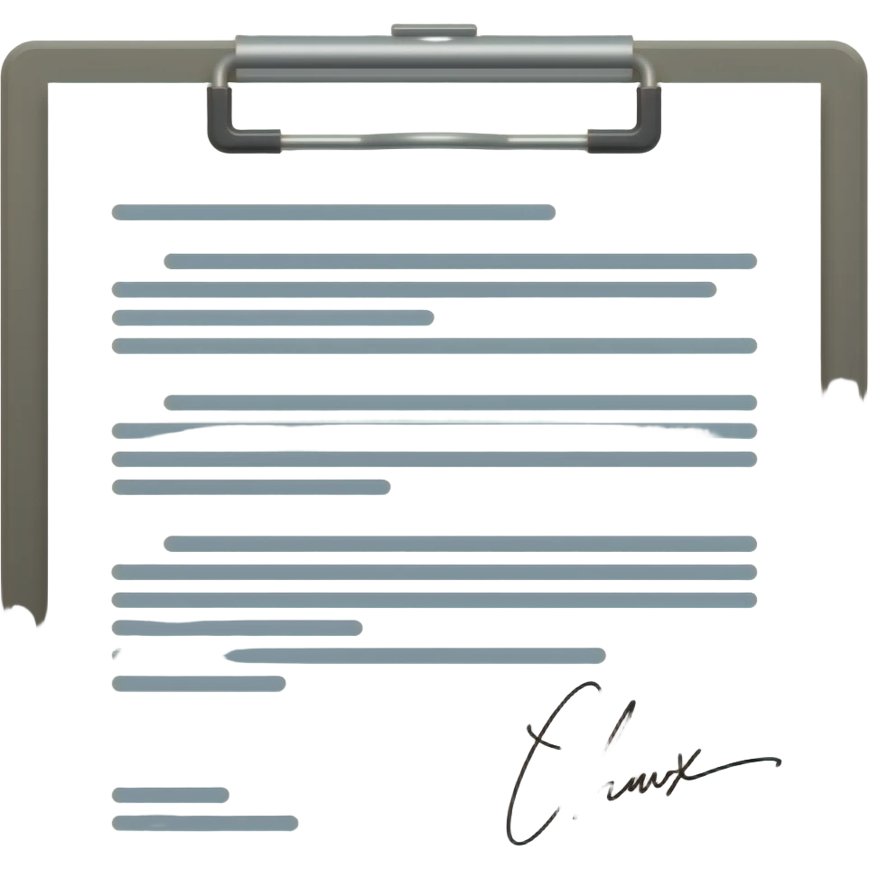 Document signed at bottom emoji