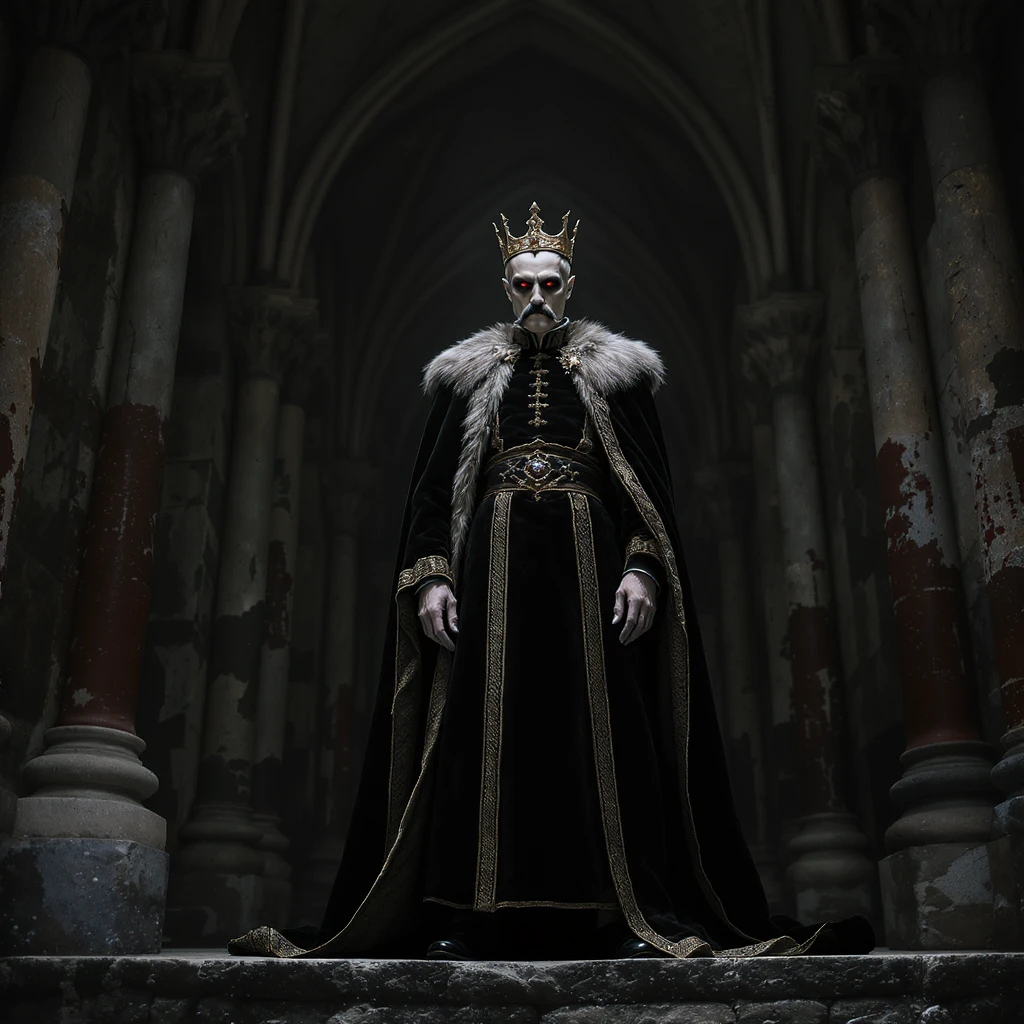 The sinister king emoji, not cartoon like emoji