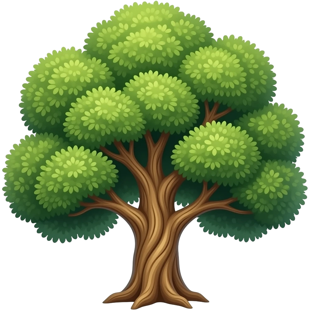 a bronze color tree emoji