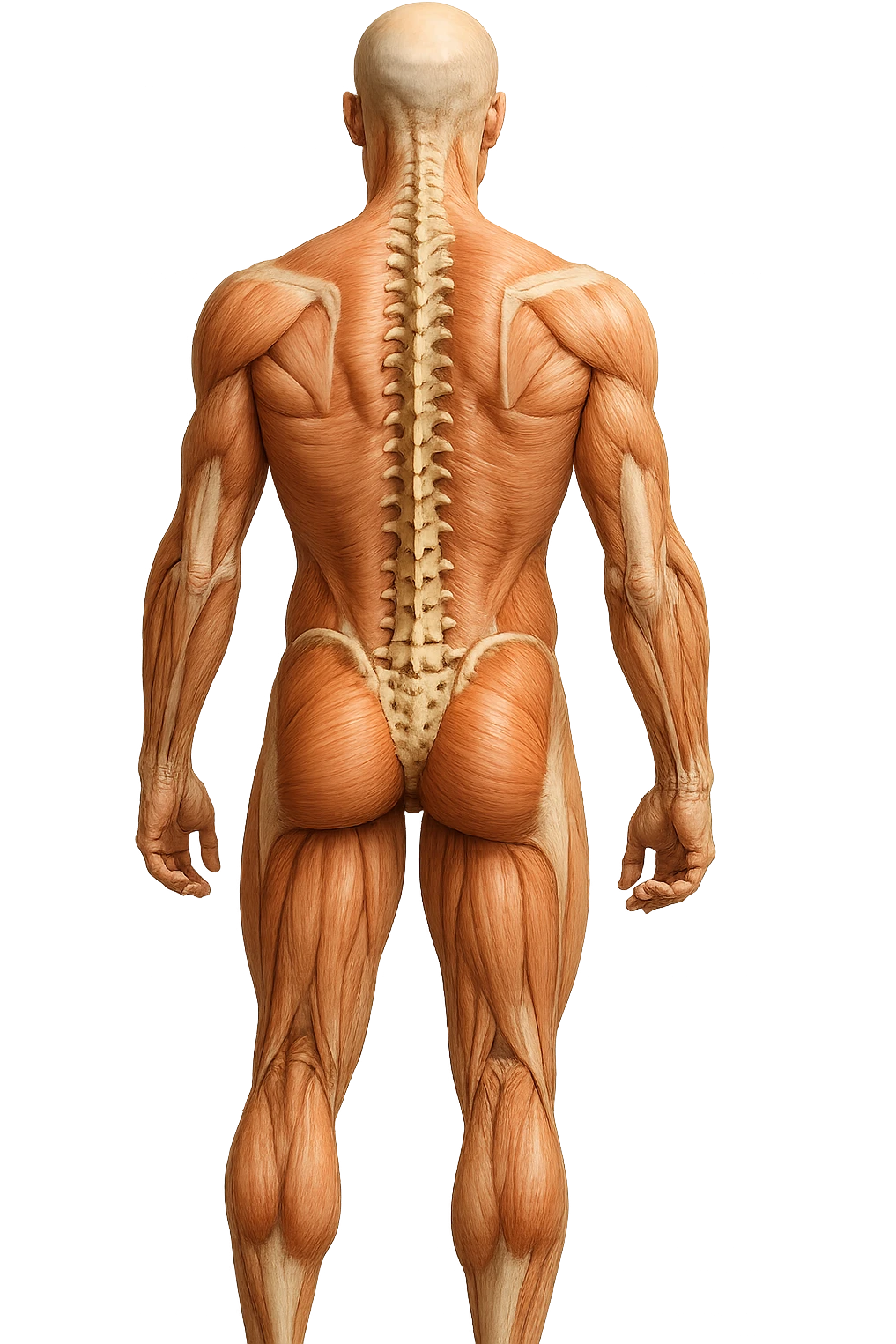 fai un immagine identica che riguarda un esercizio ma mettigli spina dorsale e muscoli in evidenza (anatomica) con colori naturali di un corpo umano. falla iperrealistica anatomica in 4k con spina dorsale storta in evidenza emoji