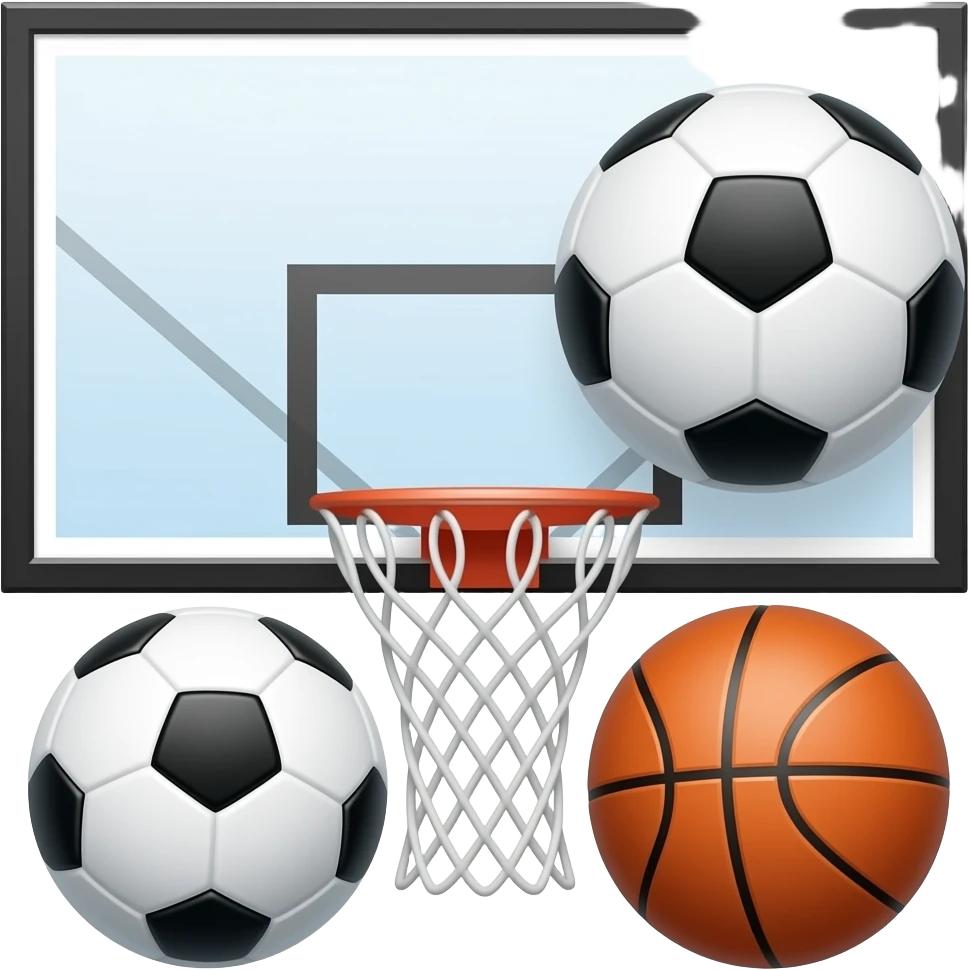 HAZ UN GOL DE FUTBOL Y UN PUNTO DE BASQUET emoji