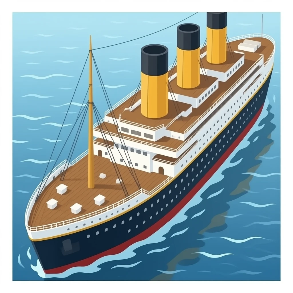 titanic bow deck from birds eye view emoji