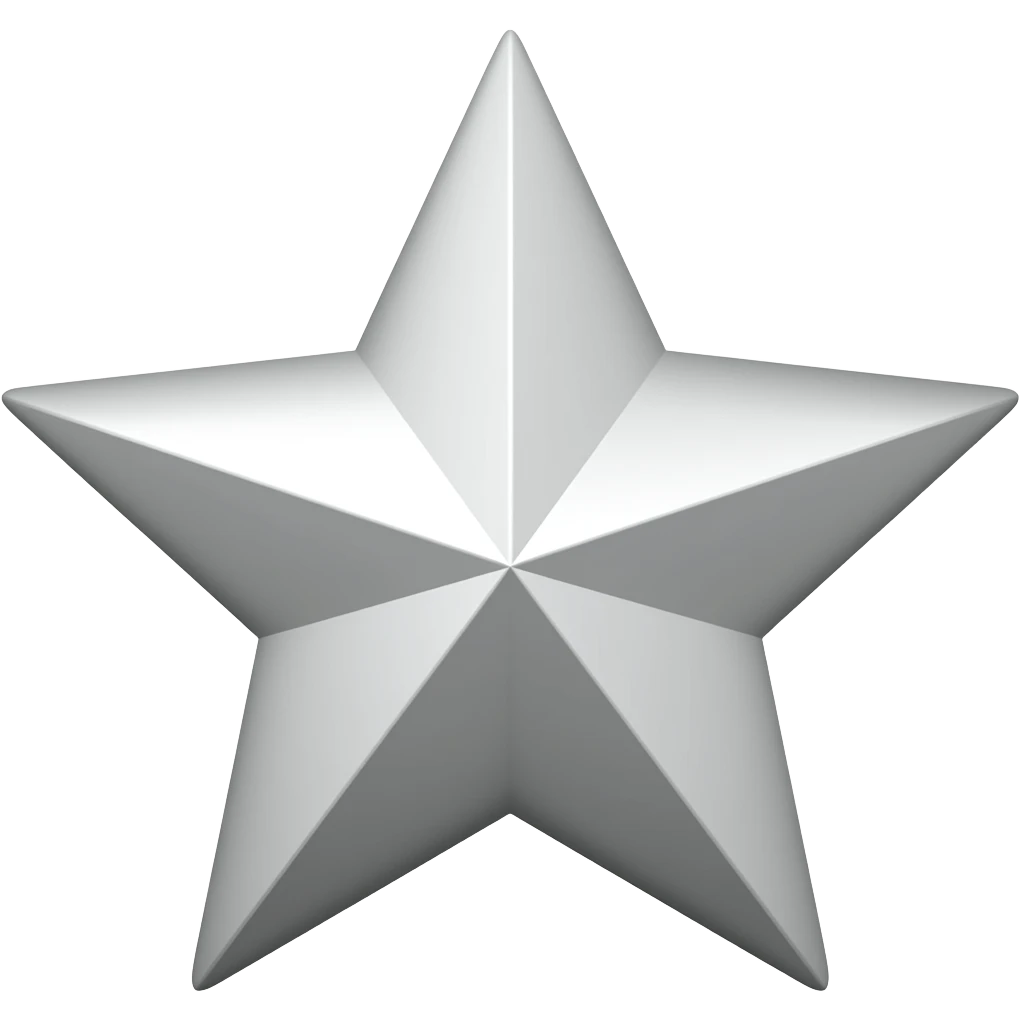 white or silver four point star like google gemini emoji