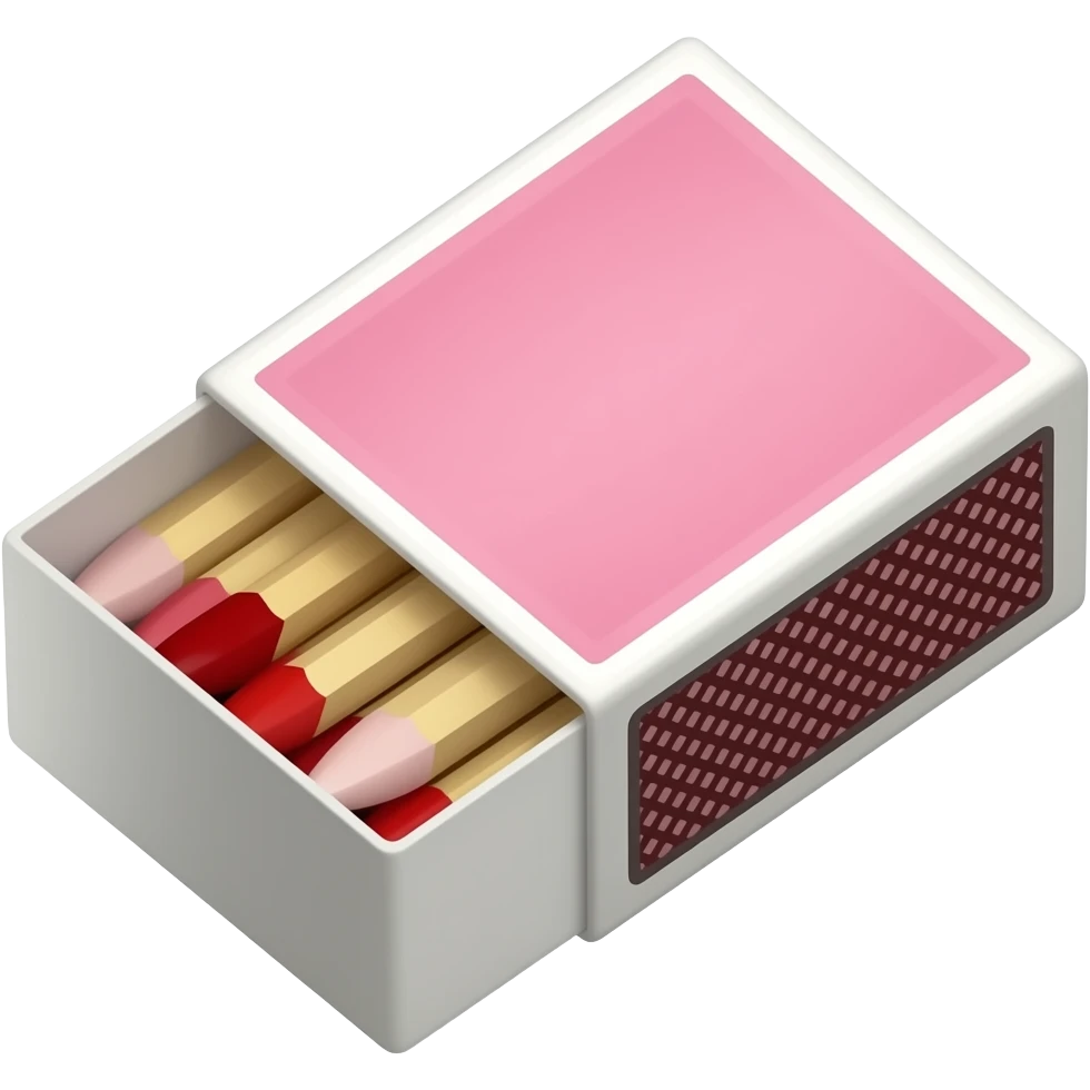 pink match box birdseye view emoji