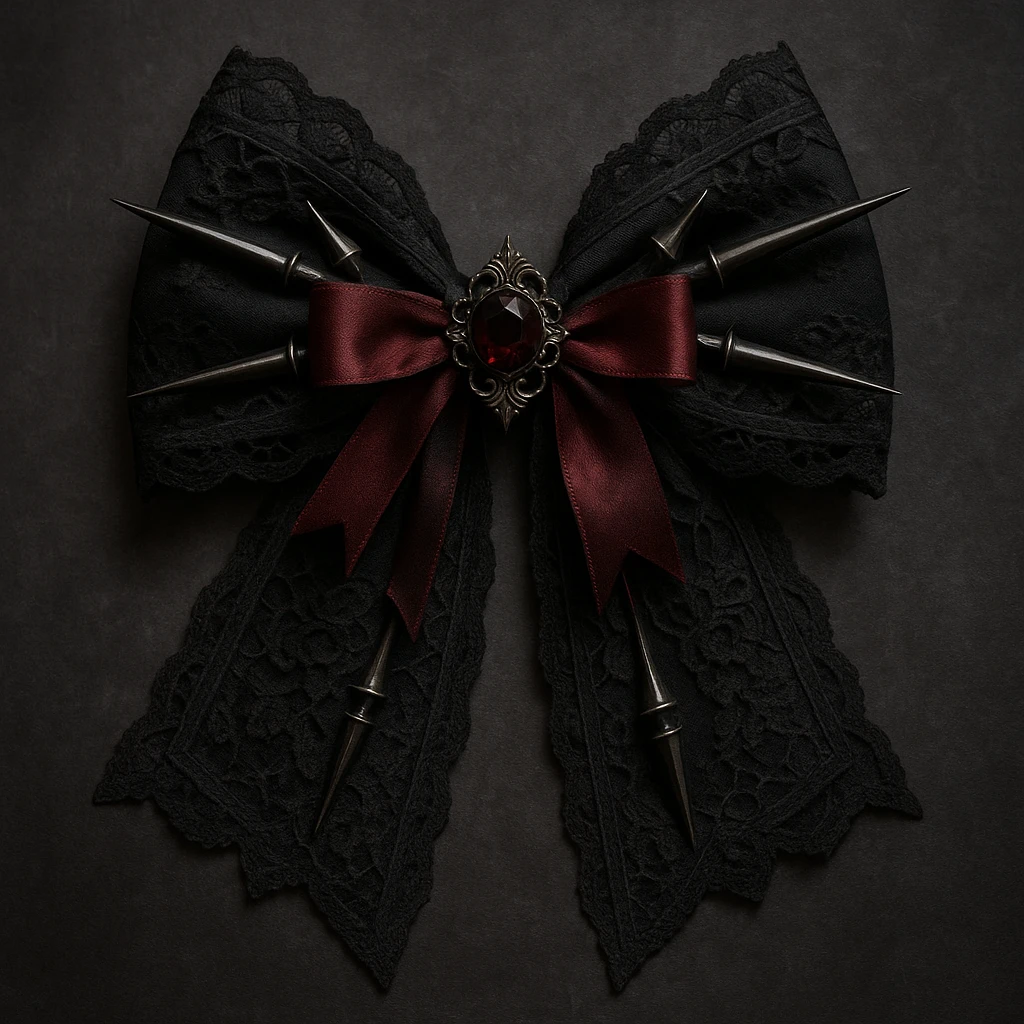 goth bow emoji