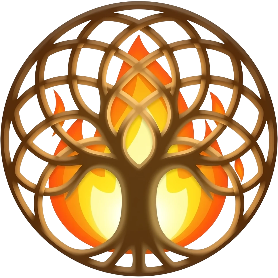 The Tree of Life is a universal, ancient symbol with fire emoji