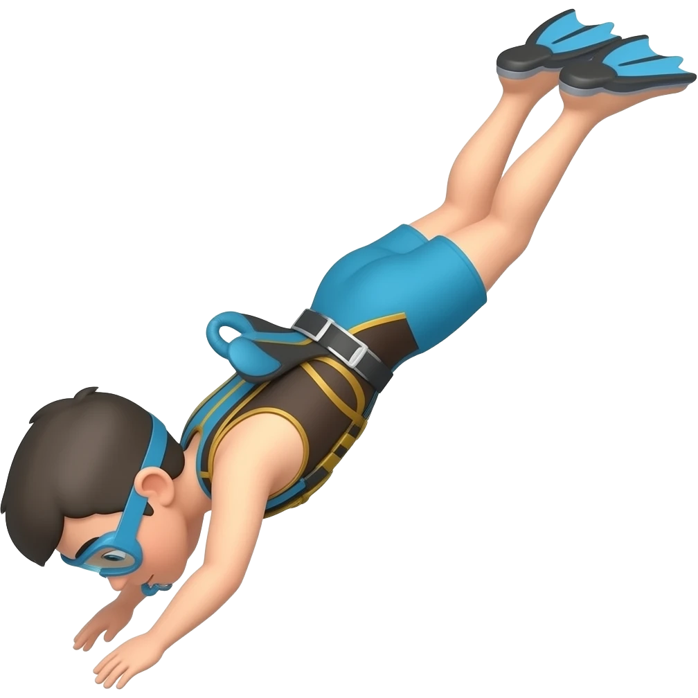 diving head down towards the right emoji