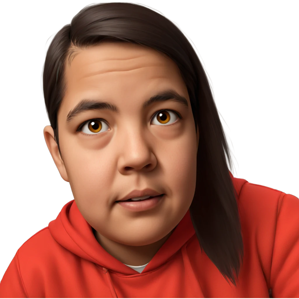 boy in red hoodie portrait emoji