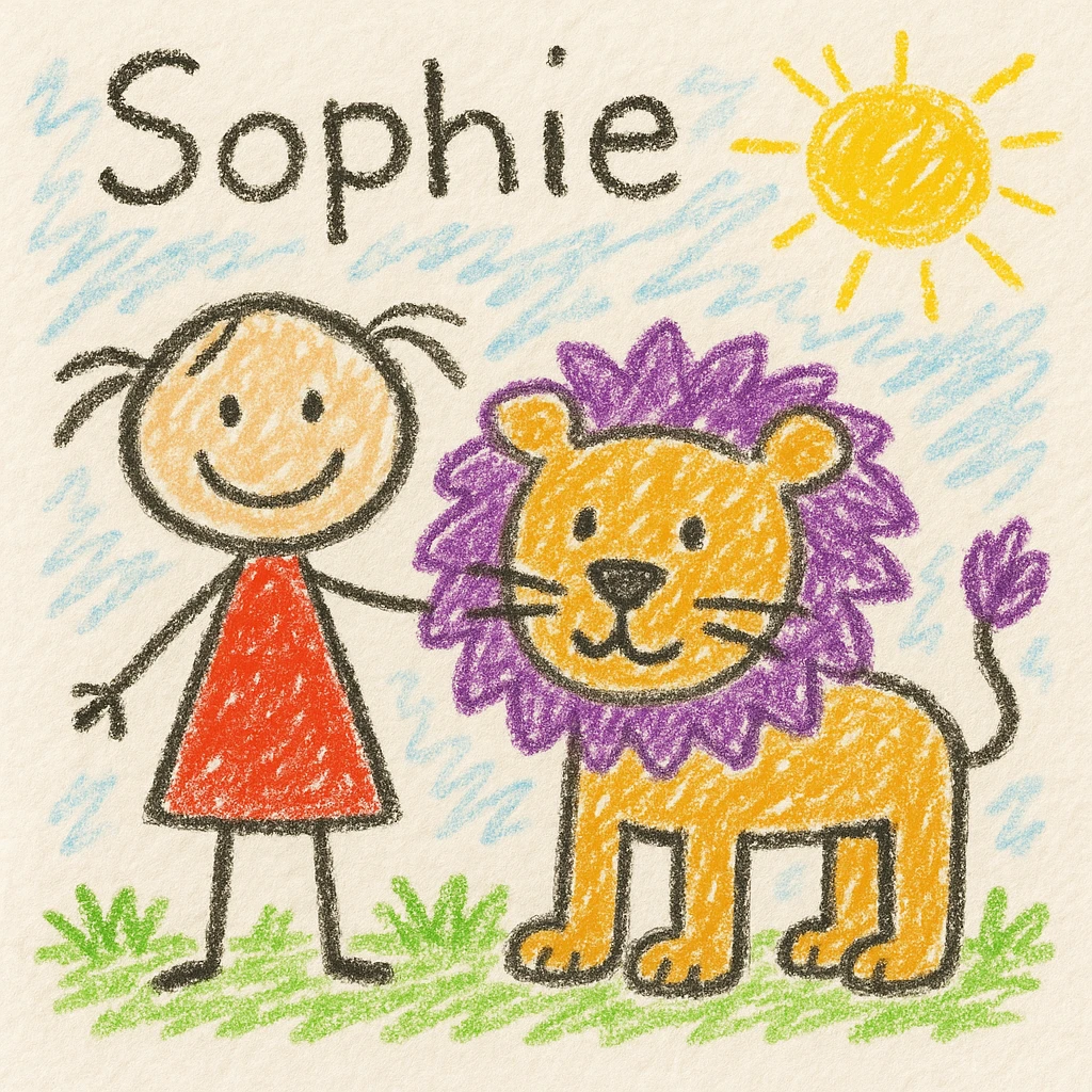 Sophie hat lion emoji