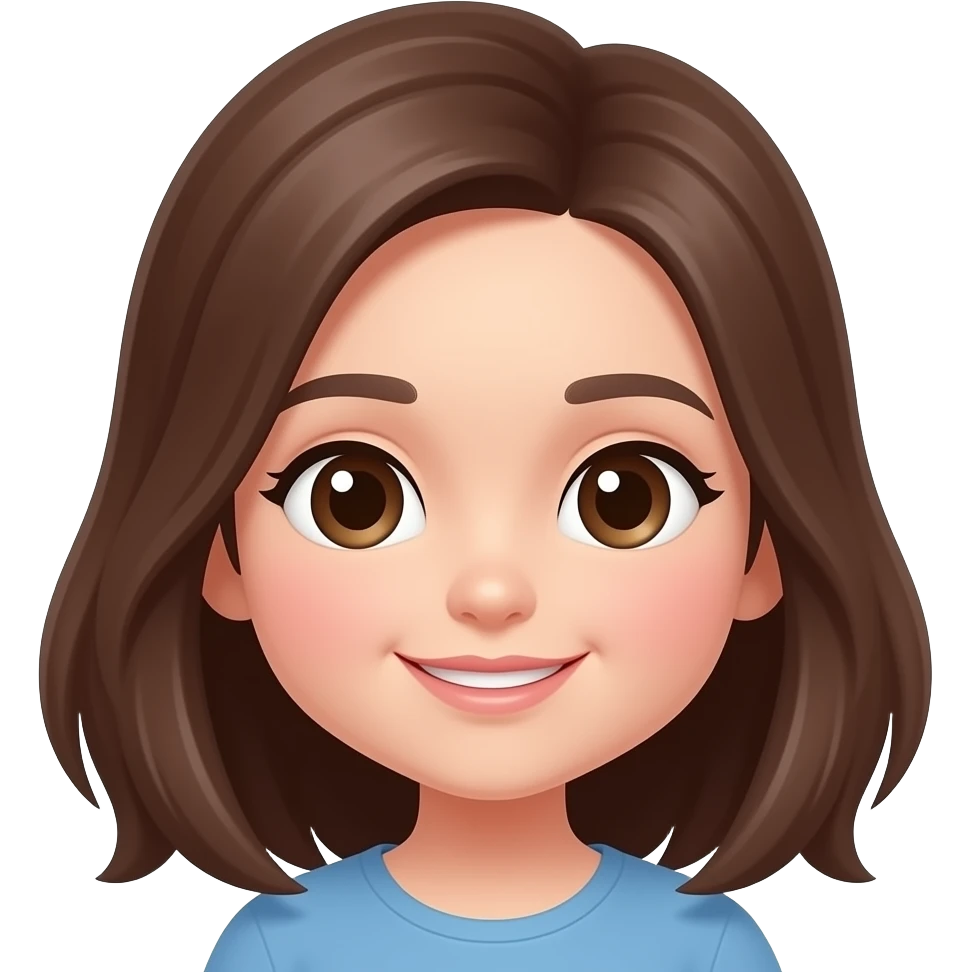 Cartoonish girl Emoji with tucking hair behind her ears emoji