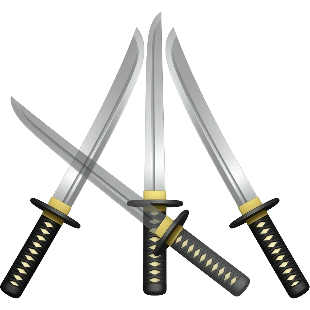Triple katanas emoji