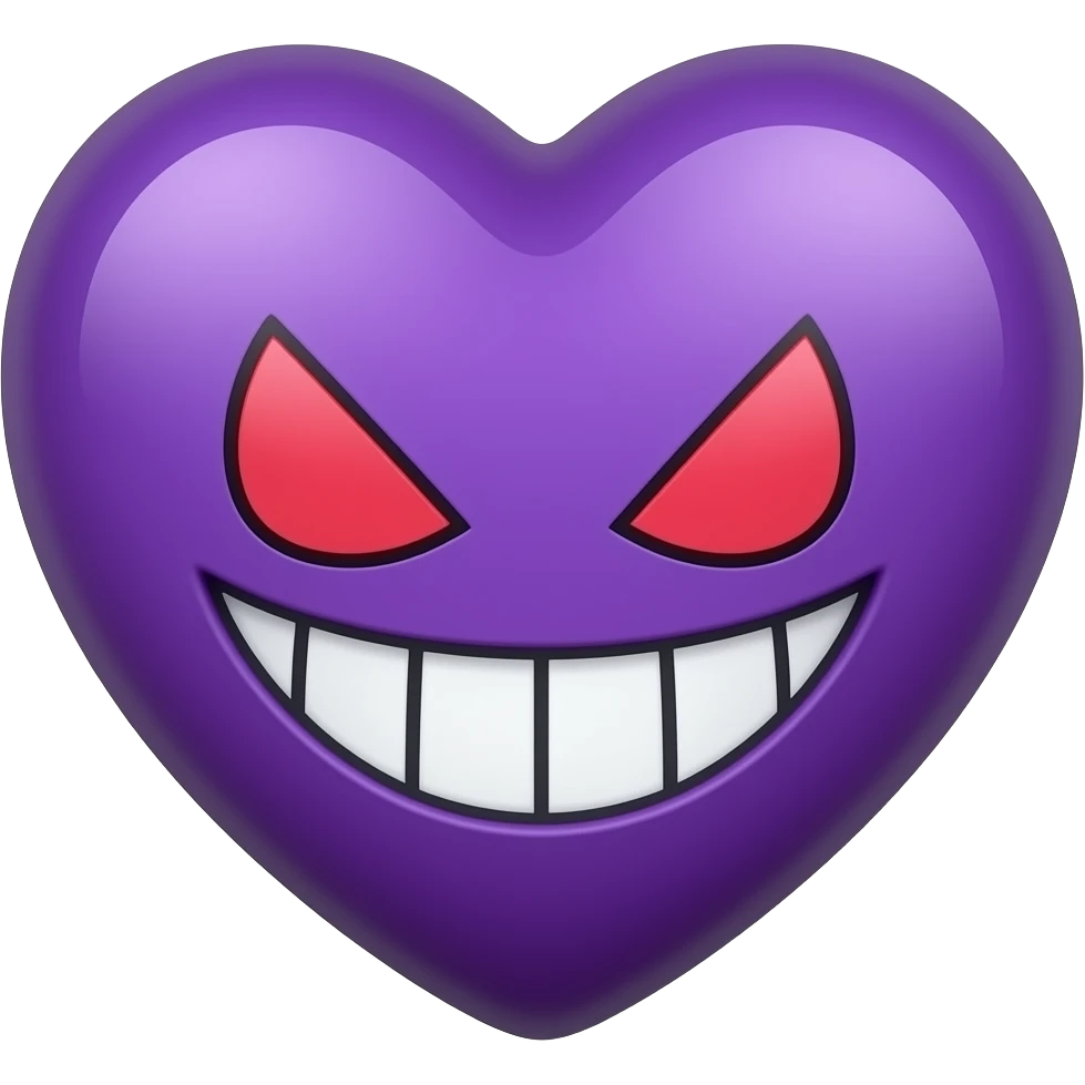 Gengar pokemon heart emoji